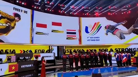 Moment Lagu indonesia raya dikumandangkan di sea games vietnam - free fire batleground
