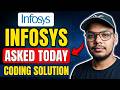 Infosys Coding Question Asked | Actual Infosys SP/DSE Coding Question Solution Asked in Exam