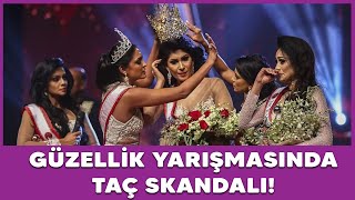 Güzellik Yarışmasında Skandal Birinci Olanın Tacını Çıkardı, Ikinciye Taktı