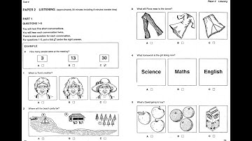 Listening A2, KET 3, Test 4, Part 1