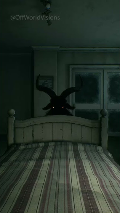 He only watches when you sleep 👀 #scary #shorts #cg #cgi #demon #monster #bedroom