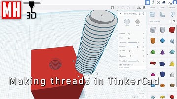 How to make inner and outer threads in Tinkercad ( Metric and Imperial )