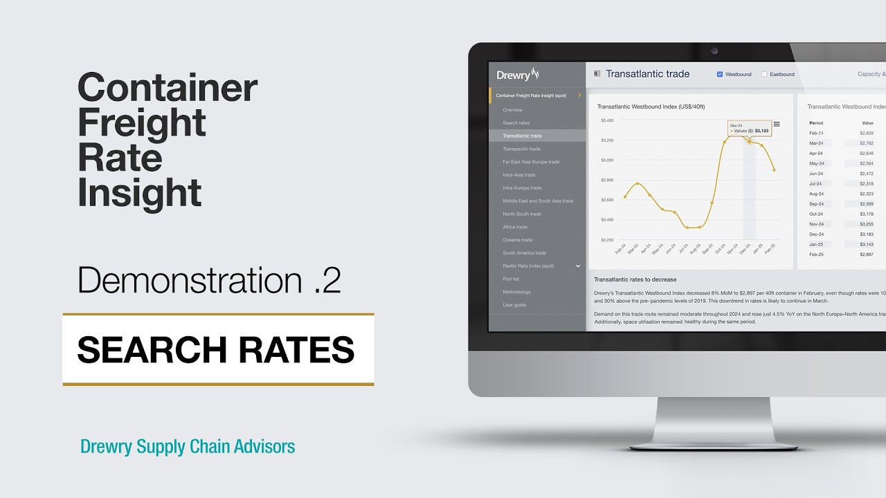 Container Freight Rate Insight - Search Rates Demo