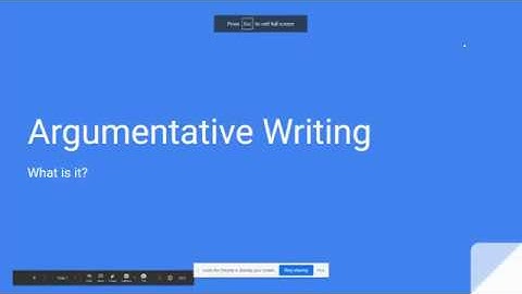 Argumentative Writing   Mini Lesson   Google Slides