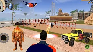 Vegas Crime Simulator - (Super Hero Kill All Police Man) Police Skeleton Destroyed by Eyes Laser HD screenshot 5