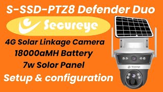 Secureye 4G Solar Dual lens Camera Setup and Configuration Video Hindi || S-SSD-PTZ8 Defender Duo