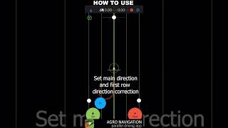How the Set and Correction buttons work in the AGRO NAVIGATION (parallel driving app) screenshot 4