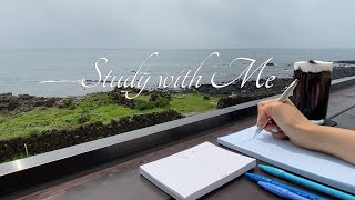 Study with Me in Jeju Island @OOO which means ‘Out Of the Ordinary' | PIANO & WAVE SOUNDS | WESTUDY