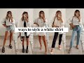 7 Ways To Style A Classic White Shirt | Spring Outfit Ideas | jessmsheppard