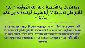 সুরা   আল হুমাজাহ,, Surah Al Humazah,, سورة الهمزة Shura 104 তেলওয়াত।