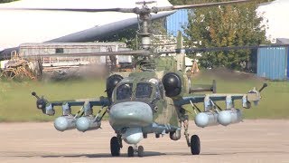 Ka-52 RF-90677 & Mi-8 RF-04505 departure Ramenskoye airfield 2019 Gromov Flight Research Institute