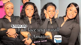 I Bought The $100 Wig From AMAZON+INSTALL😱😍*must buy, in love!*🔥 #amazonwigs #explorepage #fyp