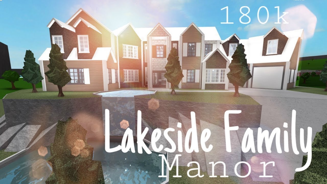 Roblox Bloxburg Lakeside Family Manor 180k Bloxburg House