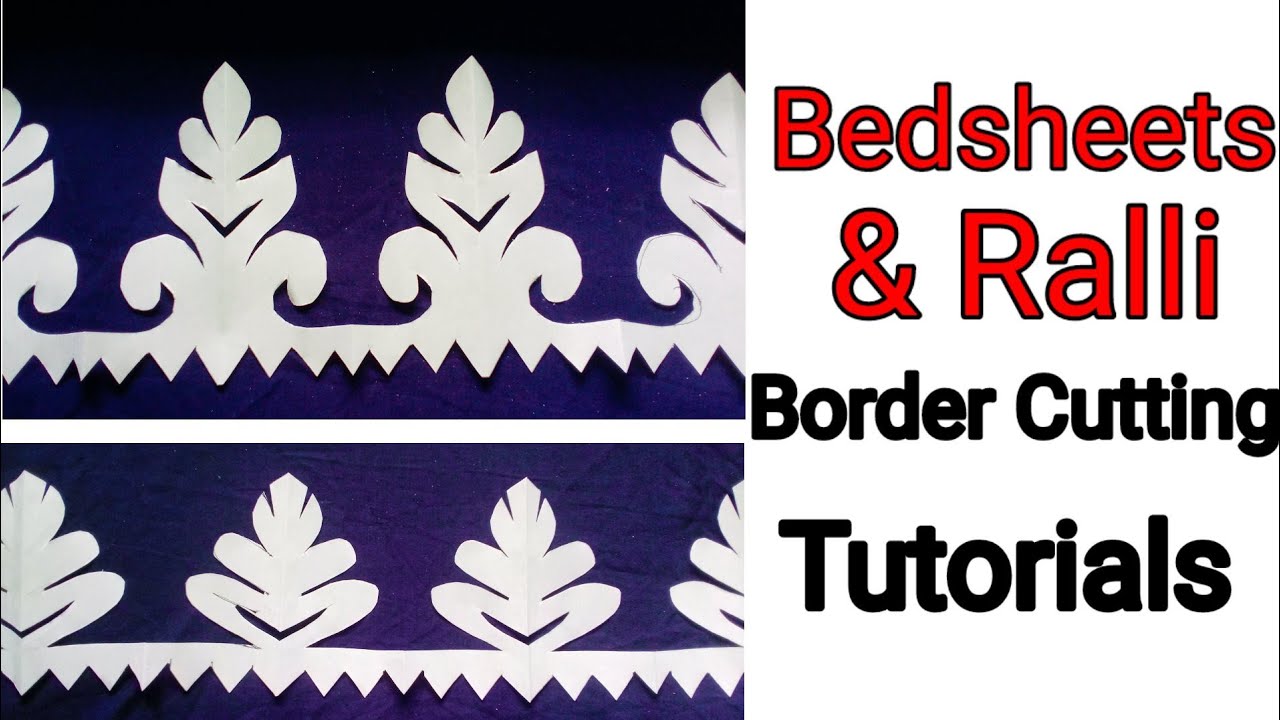 Applique Border Design Cutting !! Applic Border !! Unique Ideas YouTube