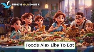 Improve Your English (Foods Alex Like to Eat) | English Listening Skills - Speaking Skills Everyday