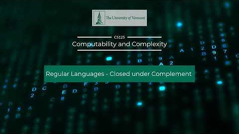 3.2 Regular Languages - Closed under Complement