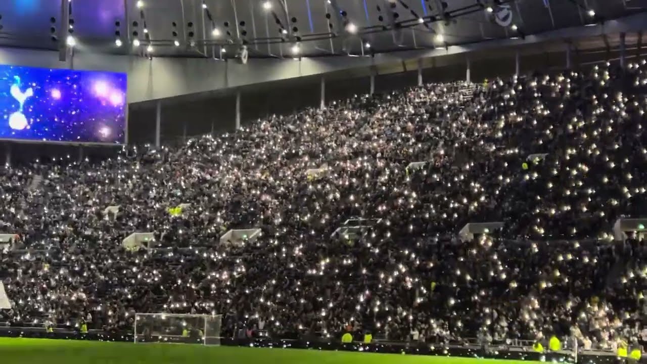 📱SPURS LIGHT SHOW AT TOTTENHAM HOTSPUR STADIUM vs BRENTFORD 31.01.24 #spurs #football