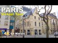 Walking in 3rd and 4th Arrondissement of Paris, France [UHD]
