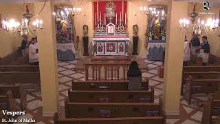 Vespers: 6:30 PM EASTERN TIME (ET)