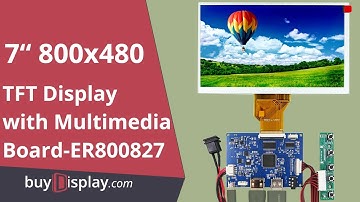 7" 800x480 Touch Display with USB MP4 HDMI Video Player Board