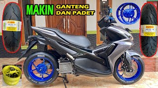 Modifikasi Aerox! Repaint Velg Warna Biru   Ganti Ban Pake Pirelli Biar Makin Ganteng Wkwk