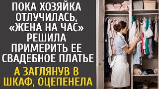видео: Пока хозяйка уехала, «жена на час» решила примерить ее свадебное платье… А заглянув в шкаф оцепенела картинка: Пока хозяйка уехала, «жена на час» решила примерить ее свадебное платье… А заглянув в шкаф оцепенела