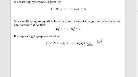 MH4510 Lecture 6 part 2 - maximal margin classifier