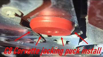 C8 Corvette jacking (lifting) pucks install