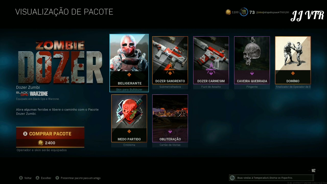 CALL OF DUTY BLACK OPS COLD WAR/ WARZONE | BUNDLE PACK/PACOTE DE OPERADOR ZOMBIE DOZER |