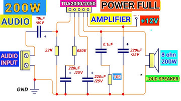 DIY Project || How To Make Simple Audio Amplifier Using tda2050/tda2030 With Circuit