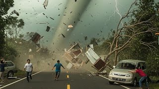 Detik-Detik Puting Beliung Terjang Gunung Sugih Lampung Tengah | Rumah Rusak & Pohon Tumbang!