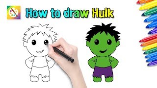 How to Draw The Hulk- Simple Step by Step Video Lesson