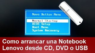 Como arrancar una Notebook Lenovo desde CD, DVD o USB
