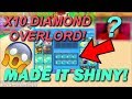 X10! DIAMOND OVERLORDS! GIVING IT TO A YOUTUBER AND MADE IT SHINY OVERLORD IN BUBBLE GUM SIMULATOR!