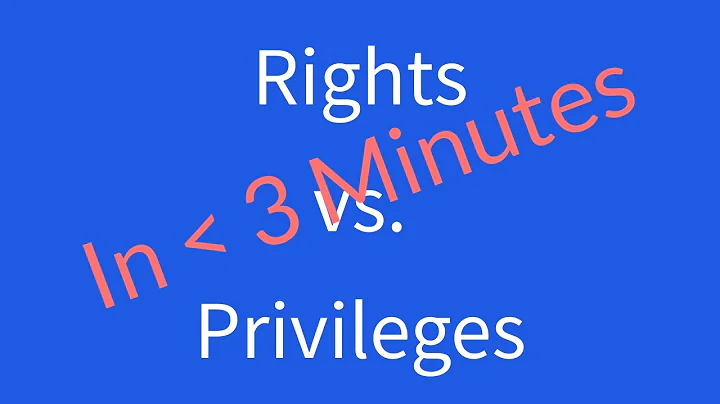 Rights vs Privileges in Less than 3 Minutes