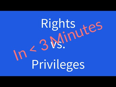 3 मिनट से भी कम समय में अधिकार बनाम विशेषाधिकार
