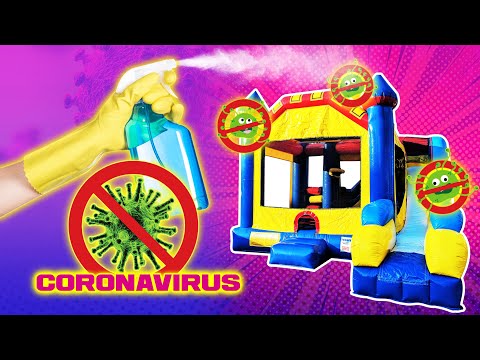 Prevention of Coronavirus (Covid-19) from Party Rentals | Disinfectant for Bounce House Rentals @LaughnLeapAmusements