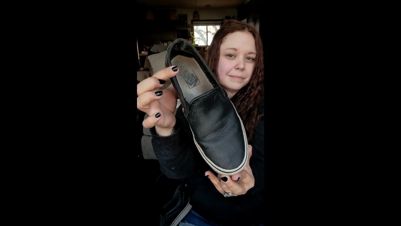 Vans Leather Slip on Shoes