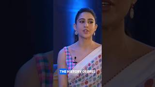 you had graduated from columbia university 😲 #saraalikhan #interview #educatedindia