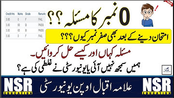 Zero number problem & Solution || AIOU || NSR Education