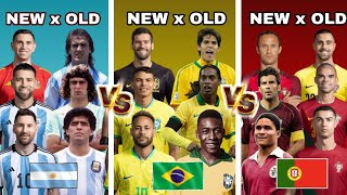 Argentina Legends VS Brazil Legends VS Portugal Legends🔥 Ultimate Comparison💪 (Messi-Neymar-Ronaldo)