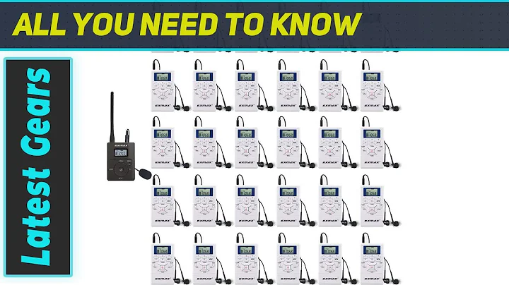 EXMAX E108 DSP Stereo Wireless Headsets FM Radio Broadcast System for Tour Guide Teaching