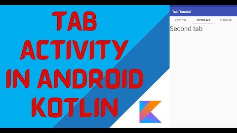 Tab Activity in Android kotlin |  View pager with Tab Layout