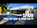 New villa from developer in one level for sale in alfaz del pi in the province of alicante spain