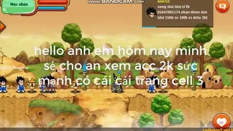 Ngọc rồng online : Bug cải  trang cell 3 cho acc 2k sức mạnh