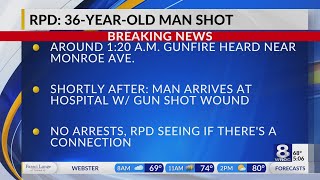 Two men shot overnight on Monroe Ave. and Woodlawn St.