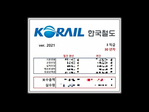   한국철도공사는 얼마나 받을까 KORAIL 코레일 연봉 계산