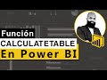 Usando la Función CALCULATETABLE en Power BI