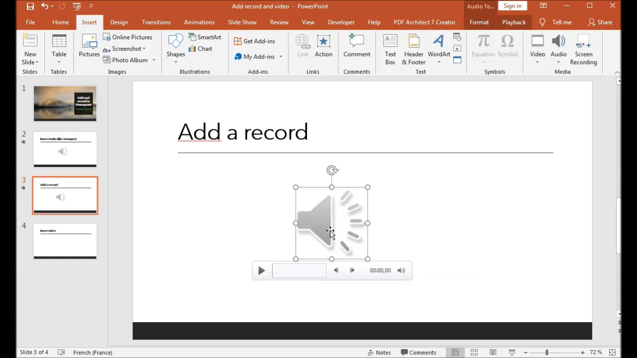 how to get audio on a powerpoint presentation