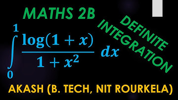 Definite Integration LAQ 7 | log(1+x)/1+x^2 #maths2b #definiteintegration #inter2ndyear